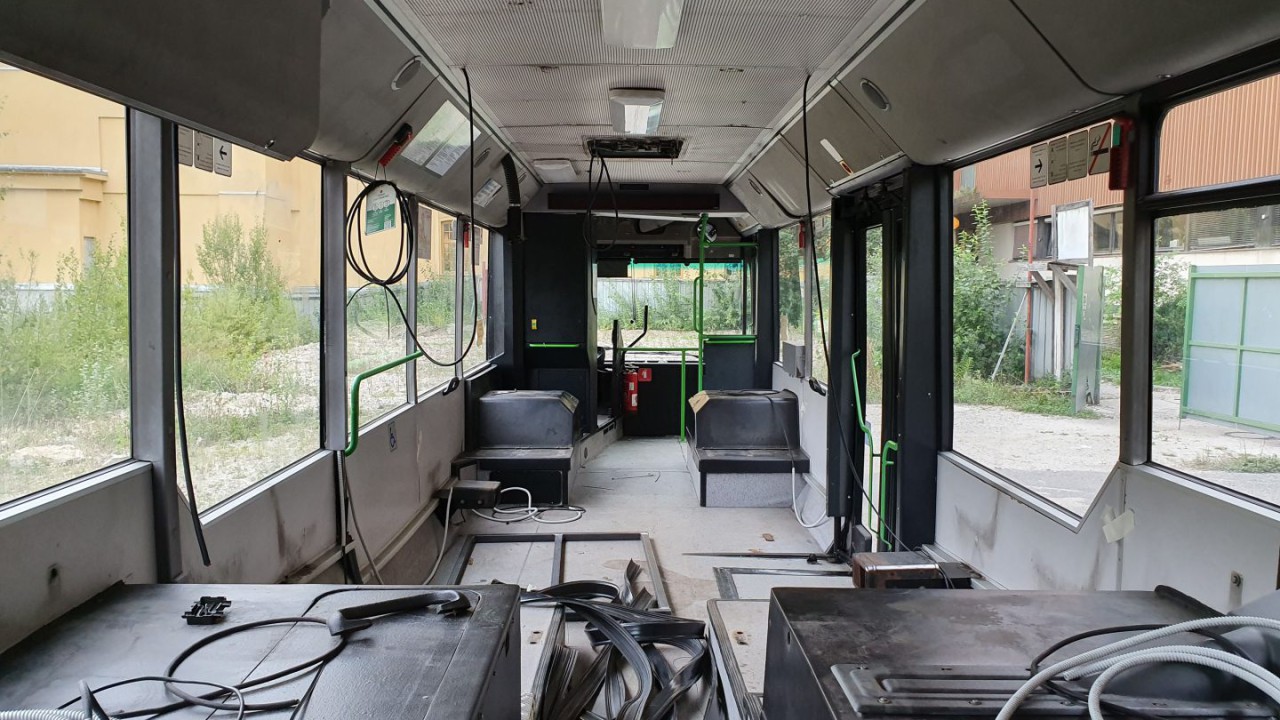 Empty bus interior