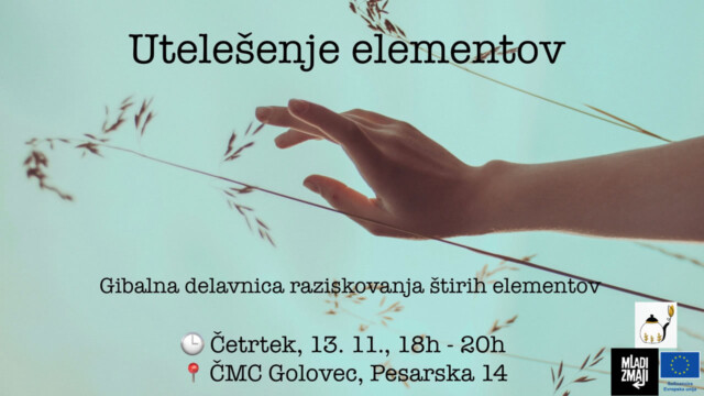 Utelešenje elementov - Gibalna delavnica raziskovanja 4 elementov