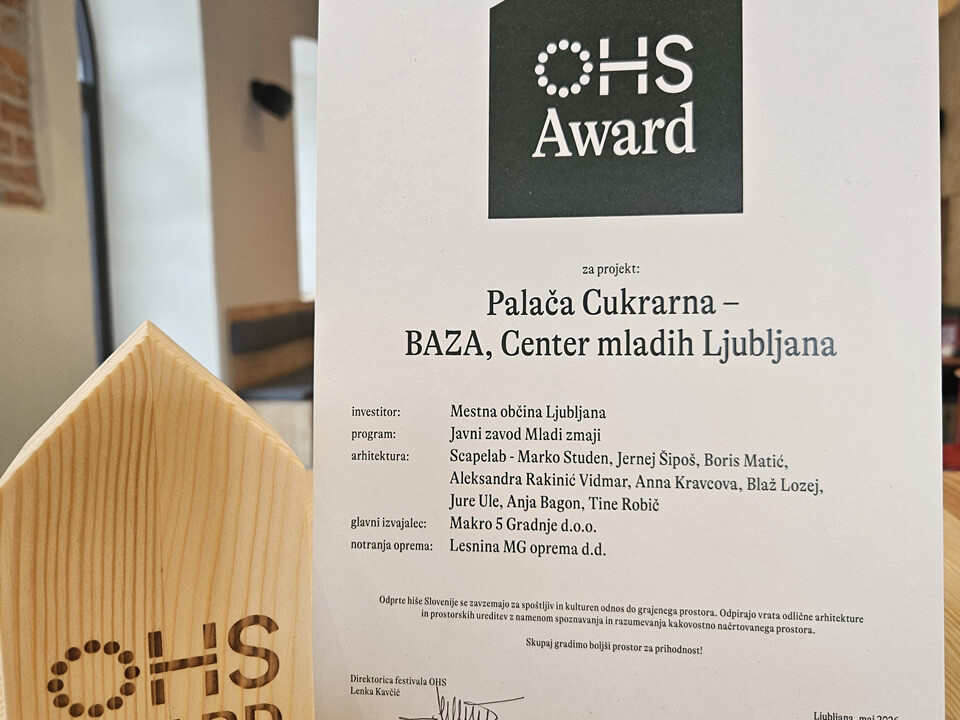 BAZA, Center mladih Ljubljana je prejemnica nagrade OHS 2026 1